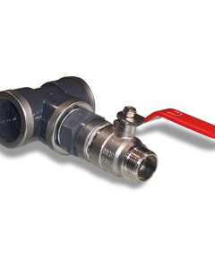 Valve stop 1" with connection material PVC